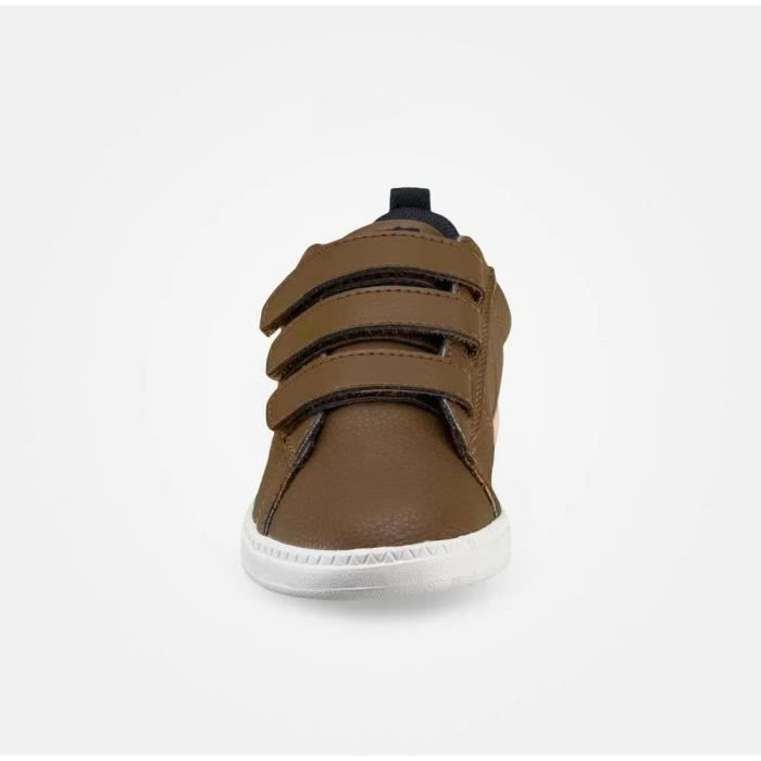 Chaussures de lifestyle enfant Le Coq Sportif courtclassic Marron blanc Marron blanc Cdiscount Chaussures