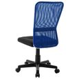 #34305 Fauteuil de Bureau - Chaise de bureau Gaming Noir et bleu 44x52x100 cm Tissu en maille Meuble©-2