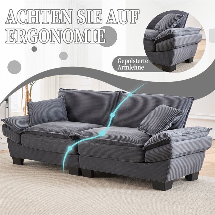 Ensemble de Canapés 3 pcs Gris foncé 221 x 80 x 80 cm Velours