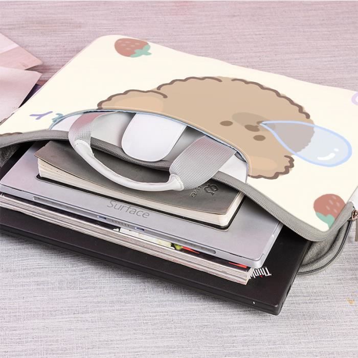 ZC063 - 15-15,6 pouces - Sac de transport antichoc en PU pour ordinateur portable, Sacoche 