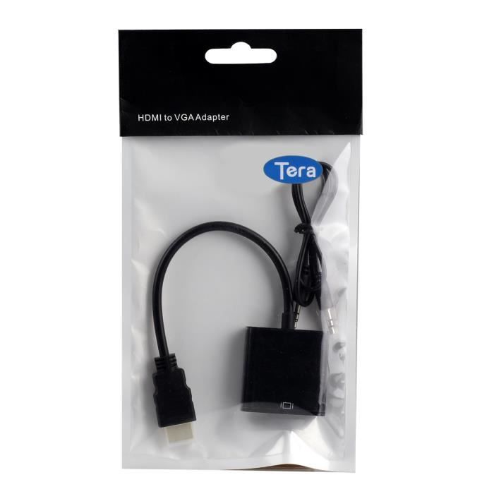 Adattatore Hdmi Femmina Vga Maschio Adattatore HDMI A VGA Con Audio - Connettore Femmina HDMI A Maschio VGA Per Monitor 1080P HDMI Femmina A VGA Maschio