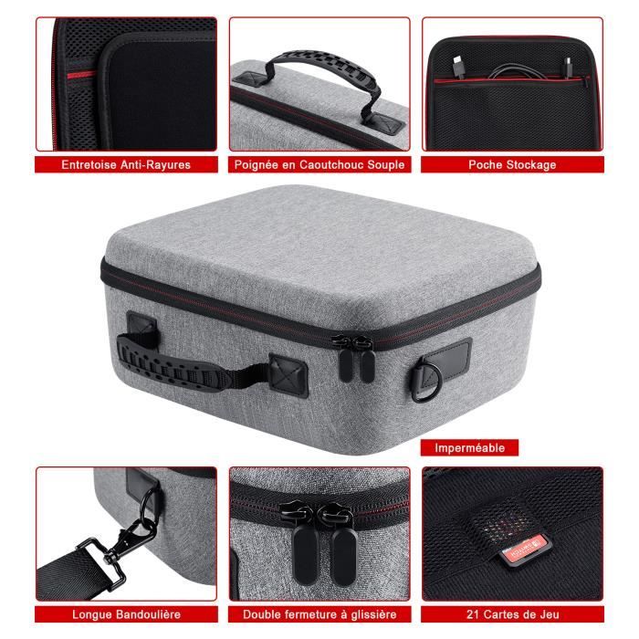 Housse Switch Pochette de transport pour Accessoire Switch/Lite/OLED  Sacoche Nintendo Switch à Coque Rigid - Gris - Cdiscount Informatique