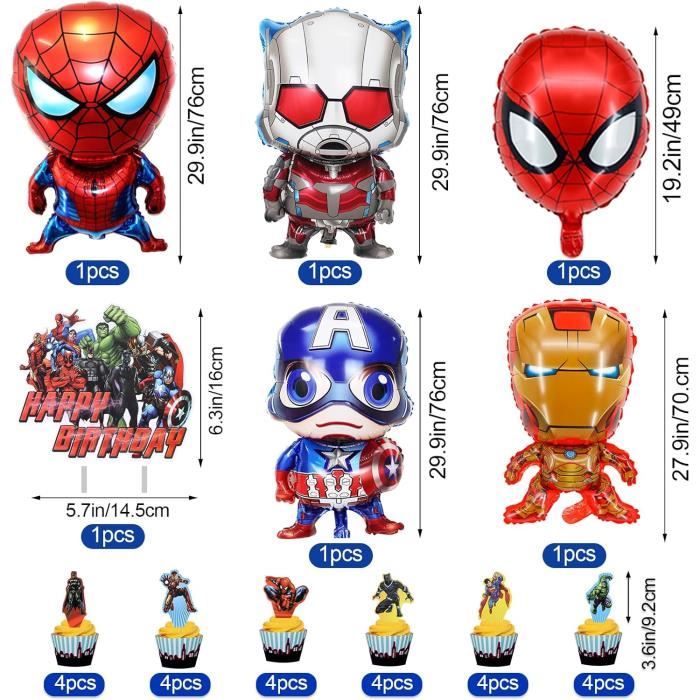 Anniversaire Super-Hero 5 Ans, Anniversaire Super-Hero Enfant, Ballon  Super-Hero Anniversaire, Decoration Super-Hero Anniver[u11499]