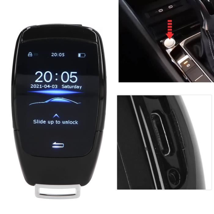 Kit di Accensione Push To Start,Telecomando Smart Key con Touch Screen, Chiave Smart Touch Screen LCD Universale Tk800 con Accesso Remoto Senza Chiave, Facile da Trasportare, Per Tutti I(nero