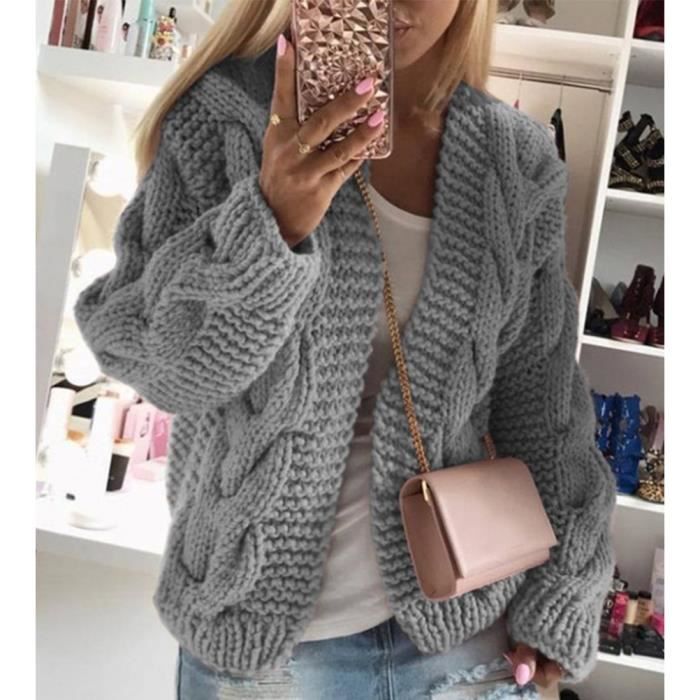Veste en hotsell grosse maille femme