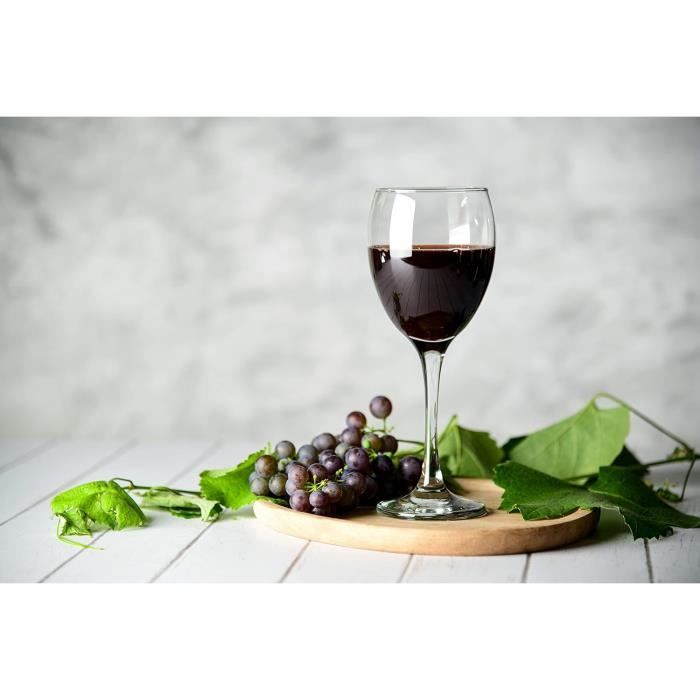 Krosno Verres à vin blanc & rouge GEMA | Lot de 6 | 340 ml | Pour la maison, les restaurants et les fêtes | Compatible lave-vaisselle | Cristal sans plomb