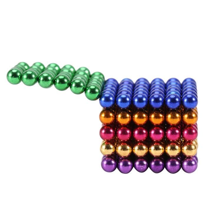 Jouet aimanté magique magnétique 216 billes 5mm -Multicolore - Jeu