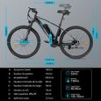 Vélo électrique, VTT électrique avec batterie amovible 36V 13Ah, 3 modes de conduite, noir et bleu-3