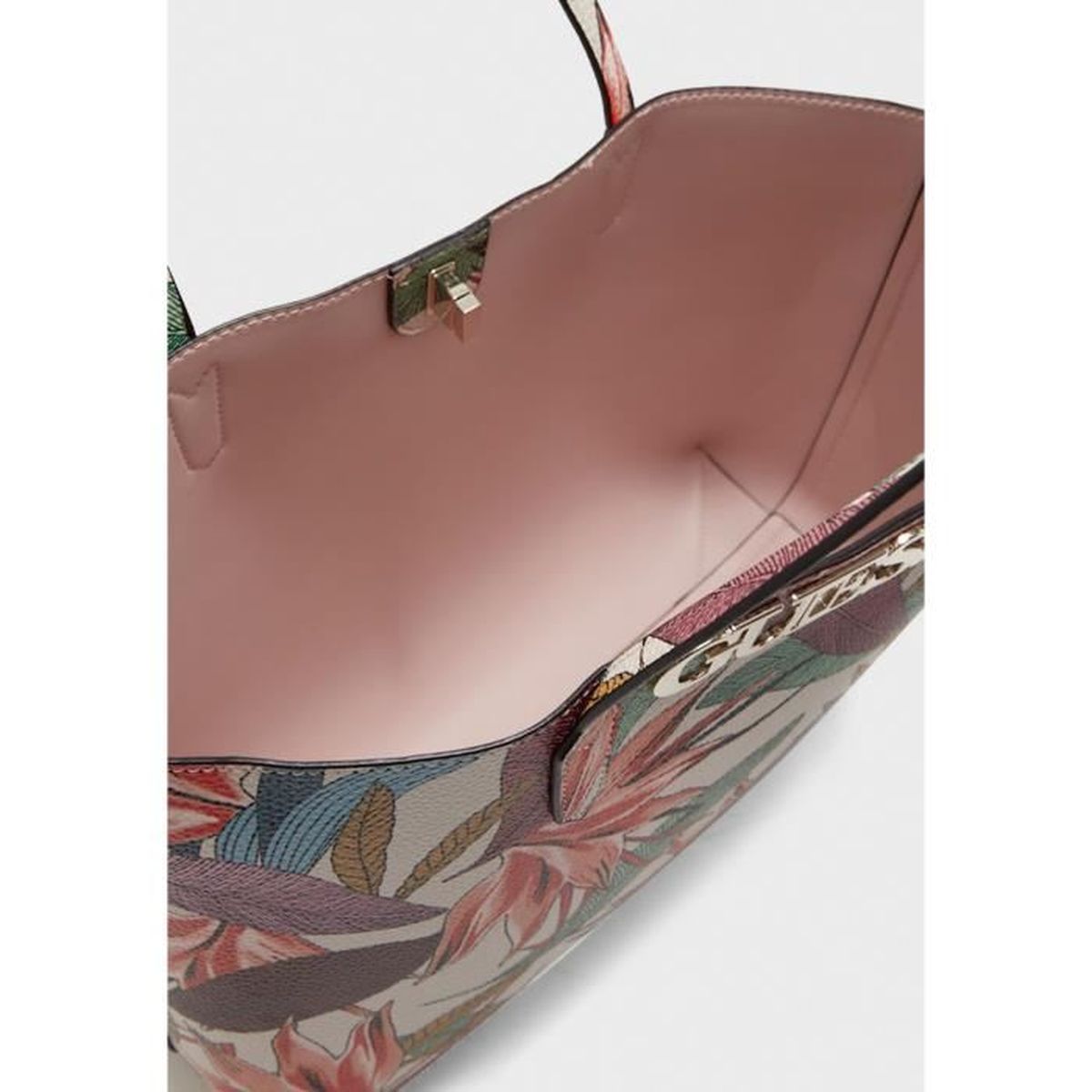 guess sac a main femme rose fleuri achat vente guess sac a main femme cdiscount