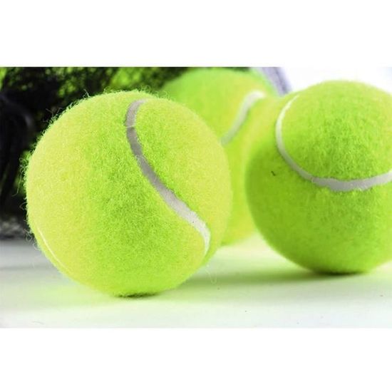 Lot 12 Balles De Tennis Jaunes - Entraînement, Chien, Loisirs - Avec Sac De Transport Filet