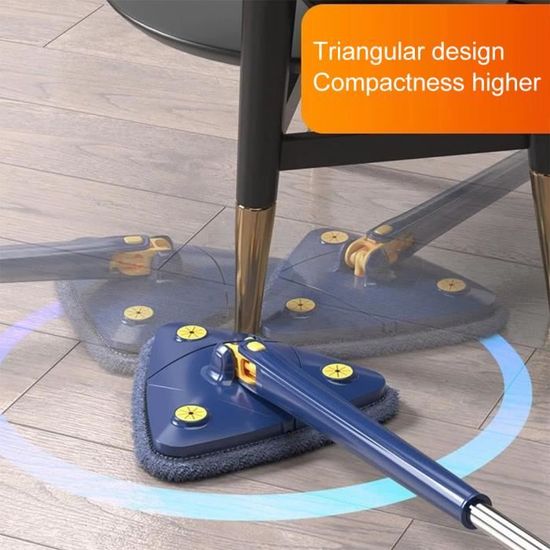Triangle MOP, Nettoyage triangulaire rotatif à 180 degrés Toilette Réglable Spin Spin Tool Portable Scrubber for la salle de bain for le mur de tuiles et la cuisine ( Color Triangle MOP, Nettoyage triangulaire rotatif à 180 degrés Toilette Réglable Spin Spin Tool Portable Scrubber for la salle de bain for le mur de tuiles et la cuisine ( Color