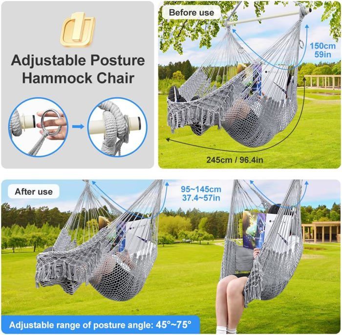 Hamac Chaise Suspendu Intérieur Et Extérieur,Fauteuil Suspendu Charge