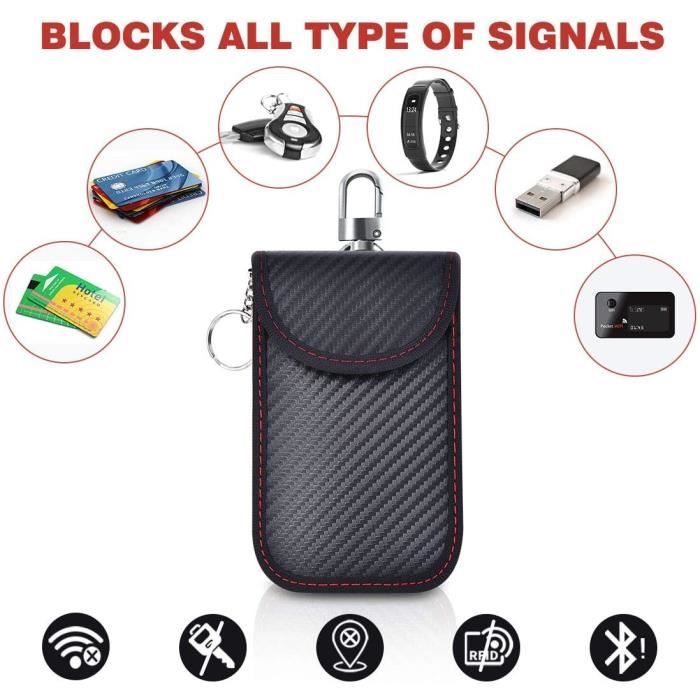 Pochettes Blocage Signal RFID pour Clé Voiture, Étui de Protection