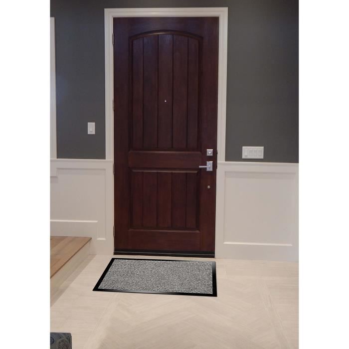 vidaXL Tapis d'entrée Gris 90 x 150 cm PVC