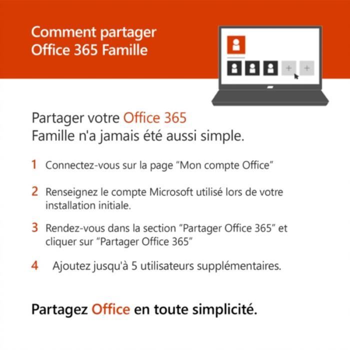 Logiciel de bureautique Microsoft Office 365 Famille - Cdiscount ...