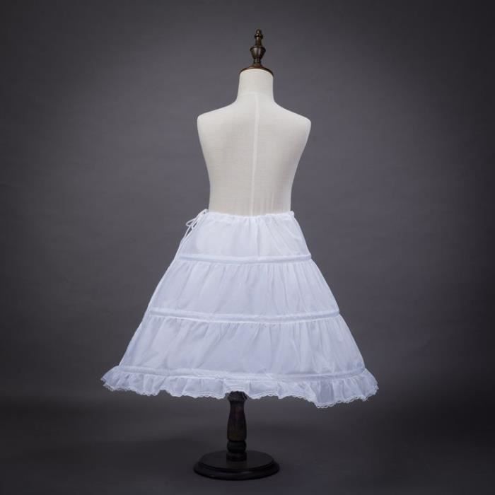 Enfants Enfant Fille 3 Cerceaux Jupon Jupe Crinoline Full Slip