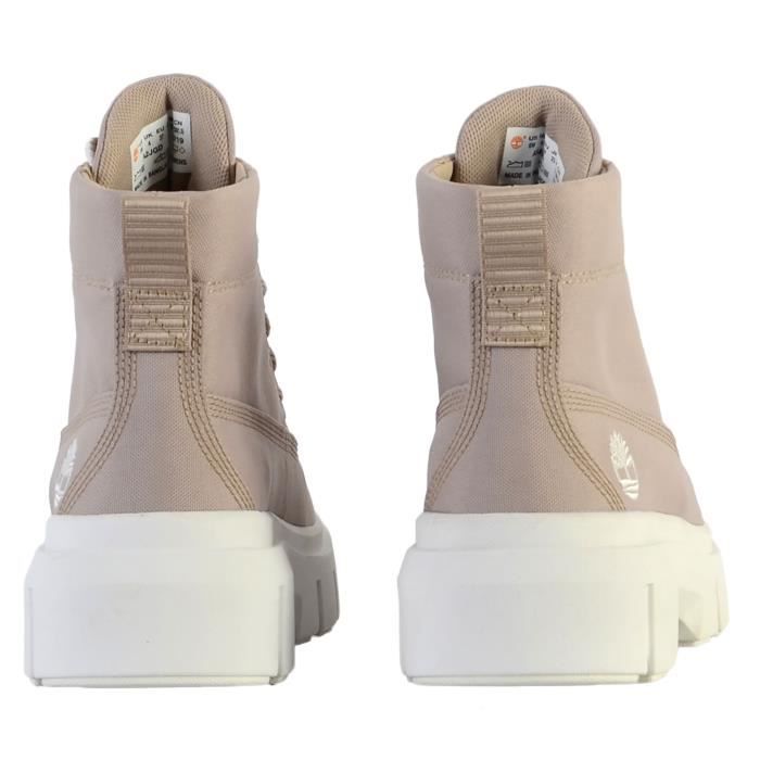 Boots femme Timberland Greyfield Beige Lacets ronds illets