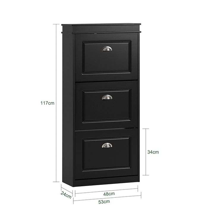 Meuble à Chaussures HOMCOM 2 Abattants - Style Vintage - 70x30x120cm - Rangement Entrée/Salon - Bois