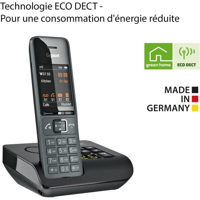 Gigaset Comfort 520A - Téléphone DECT sans Fil avec répondeur