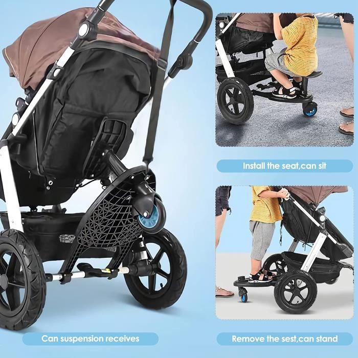 Planche de Poussette Universelle Marche Pied Poussette, Pédale pour  Poussette Double avec Siege Amovible, Confort Plateforme Skate - Cdiscount  Puériculture & Eveil bébé