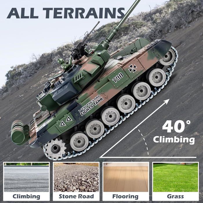 Mini Char RC 1:64 Avec Combat Infrarouge, Tourelle Rotative, Alliage – Cadeau Adulte Collectionneur