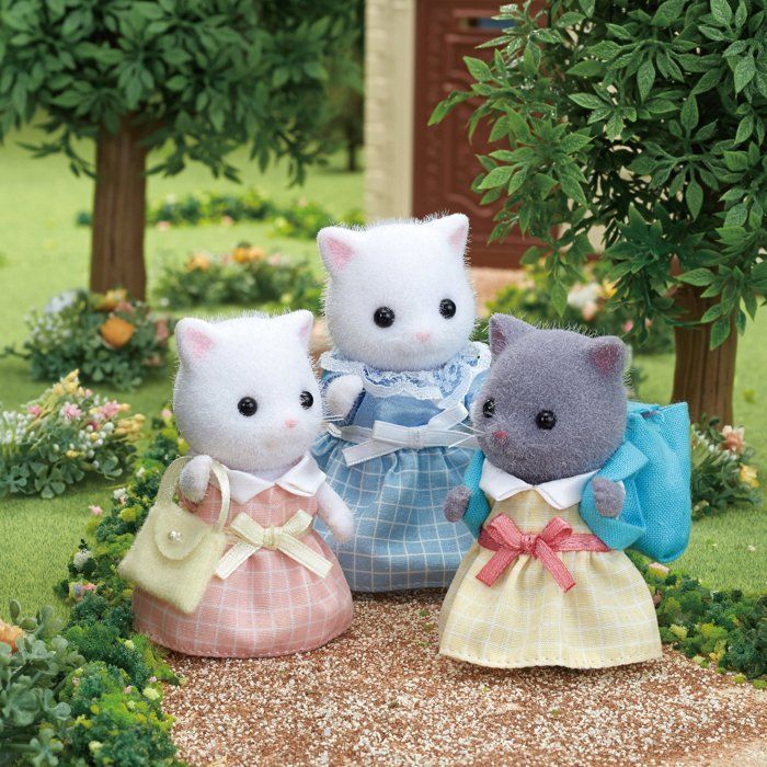 Sylvanian Family 3143 : Famille Chat soie - Jeux et jouets Sylvanian