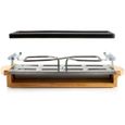 DOMO DO9246G - Appareil à raclette-grill Bamboo - 1200W - 3 niveaux - 8 personnes - Résistance acier inoxydable-5