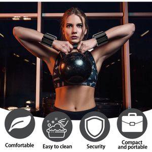 Bandes De Résistance élastiques Pour Haltérophilie - Paire De Bracelets Noirs Gym & Training
