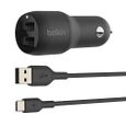 BELKIN - chargeur voiture - DUAL USBA CAR CHARG 1M-0