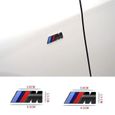 2 x ///M  Latérale Aile Sport Emblème Badge Logo Autocollant Noir 45mm x 15mm Pour BMW-0