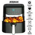 JEEMAK Friteuse a air chaud 0% BPA sans huile,1700W Air Fryer 9L grande capacité,9 Modes préréglés,Panier amovible et lavable-0