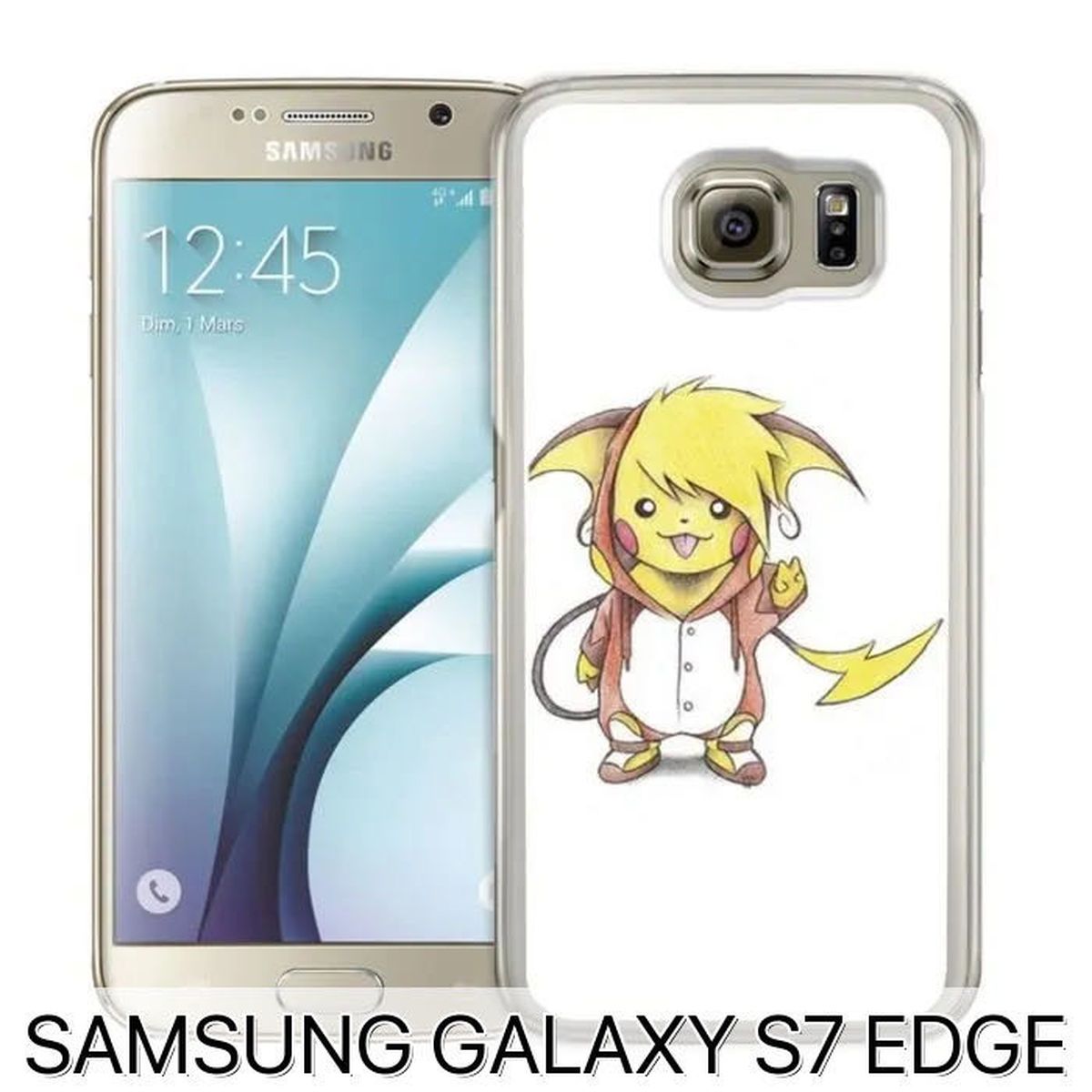 Coque Samsung Galaxy S7 Edge Bebe Pokemon Raichu Cdiscount Telephonie