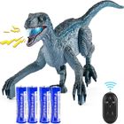 GYROOR Dinosaure Télécommandé Velociraptor - Marche, Lumière et Aboiement - Jouet pour Enfants de Plus de 3 Ans