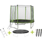 HABITAT ET JARDIN Trampoline "Yoopi 2" - Ø 3.05 m - Avec filet + échelle + couverture + kit d'ancrage