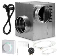 Ventilateur à air chaud 490 m3/h + régulateur - chauffage - distribution d'air chaud