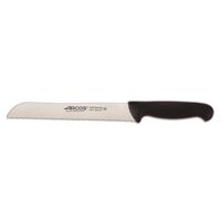 Couteau à pain (nacré) Arcos Couleur - Prof 291425 acier inoxydable Nitrum et mango lame ergonomique en polypropylène noir et lame