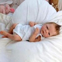 Poupée Reborn, Bébé Reborn Réaliste Faites à la Main de 46cm avec des Reborn Garcon Bebe en Vinyle Souple, Cadeau de Noël de Poupées