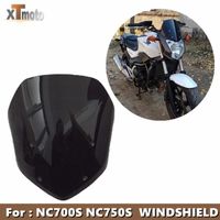 (Noir) Motorcycle Double bulle pare-brise Écran de pare-brise pour 2012 2013 2014 2015 2017 2017 Honda NC700S NC750S NC 700 750 S