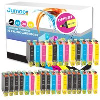 30 cartouches jet d'encre Jumao 29XL compatibles pour Epson ExpressionHome XP245 + FLUO offert