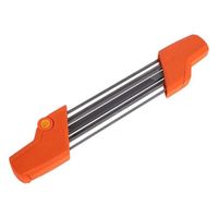 Orange Affûteur de chaîne de tronçonnneeuse 4mm 2 fr 1, multifonction, facile à souple, kit en pierre à aigui