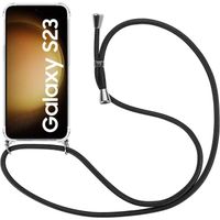 Coque pour Samsung Galaxy S23 Protection Antichoc Renforcée avec Cordon Noir