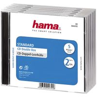HAMA 44745 Lot de 5 Boitiers CD Standard double - Transparent