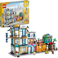 LEGO 31141 Creator La Grand-Rue,Jouet de Construction avec Gratte-Ciel et Rue de Marché,Set avec Maquette d'Hôtel,de Café,d'Appar