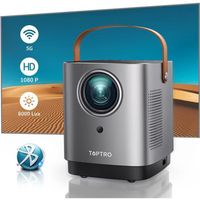 TR 23 Mini Projecteur Videoprojecteur – 8000 Lumens – 5G WiFi Bluetooth – Supporte 1080P Full HD Retroprojecteur Portable