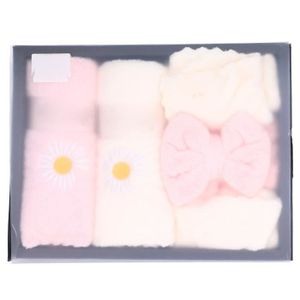 SERVIETTES DE BAIN Atyhao ensemble de boîte-cadeau de serviettes Serviette absorbante douce 5 pièces confortable pour la peau artisanat linge bain