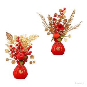 FLEUR ARTIFICIELLE 2x Paniers de Fleurs Chinois Fleurs Artificielles 