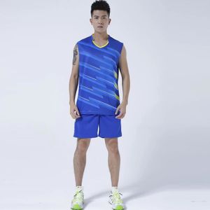 BALLE - BOULE - BALLON Bleu 2 - XXL - Ensembles uniformes de volley-ball à rayures personnalisées pour hommes et femmes, Maillots de