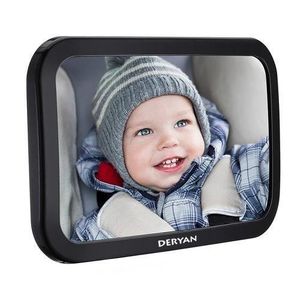 RÉTROVISEUR BÉBÉ Deryan Luxe XL Miroir de voiture réglable pour bébé - Miroir de voiture pour enfant - Miroir de siège arrière pour bébé