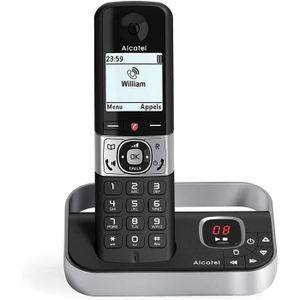 Téléphone fixe voice noir EU téléphone sans fil avec répondeur A5
