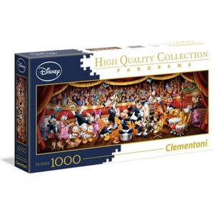 PUZZLE Clementoni - Puzzle panorama Disney Orchestra - 1000 pièces - Fabriqué en Italie